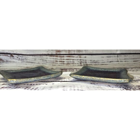 VTG stoneware/clay Drink Coasters trinket dish Handcrafted Home Décor Boho chic - Picture 7 of 9